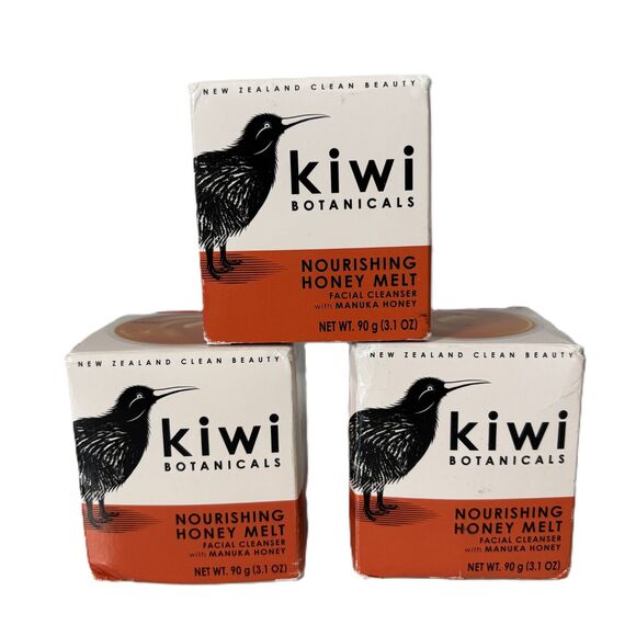 (3) Kiwi Botanicals Nourishing Honey Melt Facial Cleanser w/ Manuka Honey NEW - Picture 1 of 6